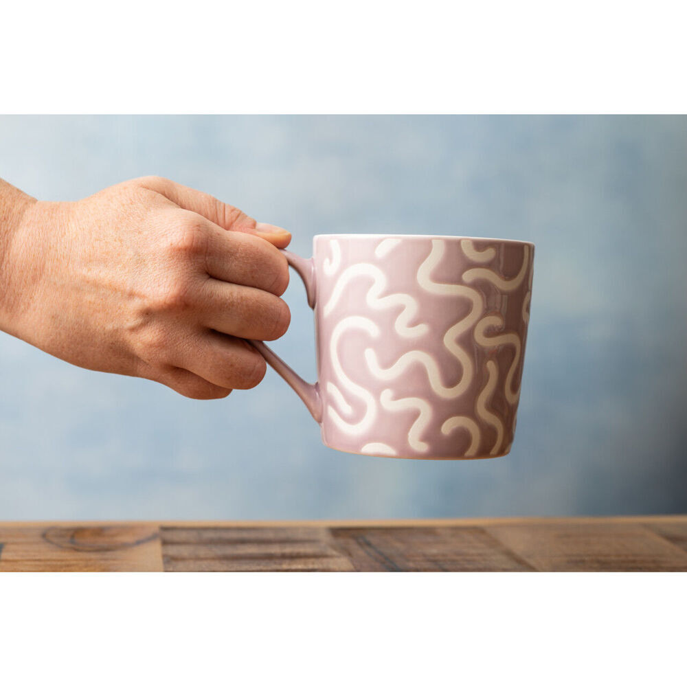 Mikasa 360ml Textured Purple Swirl Coffee Mug Cup Stoneware Drinkware Purple (8 Pack) — image 7