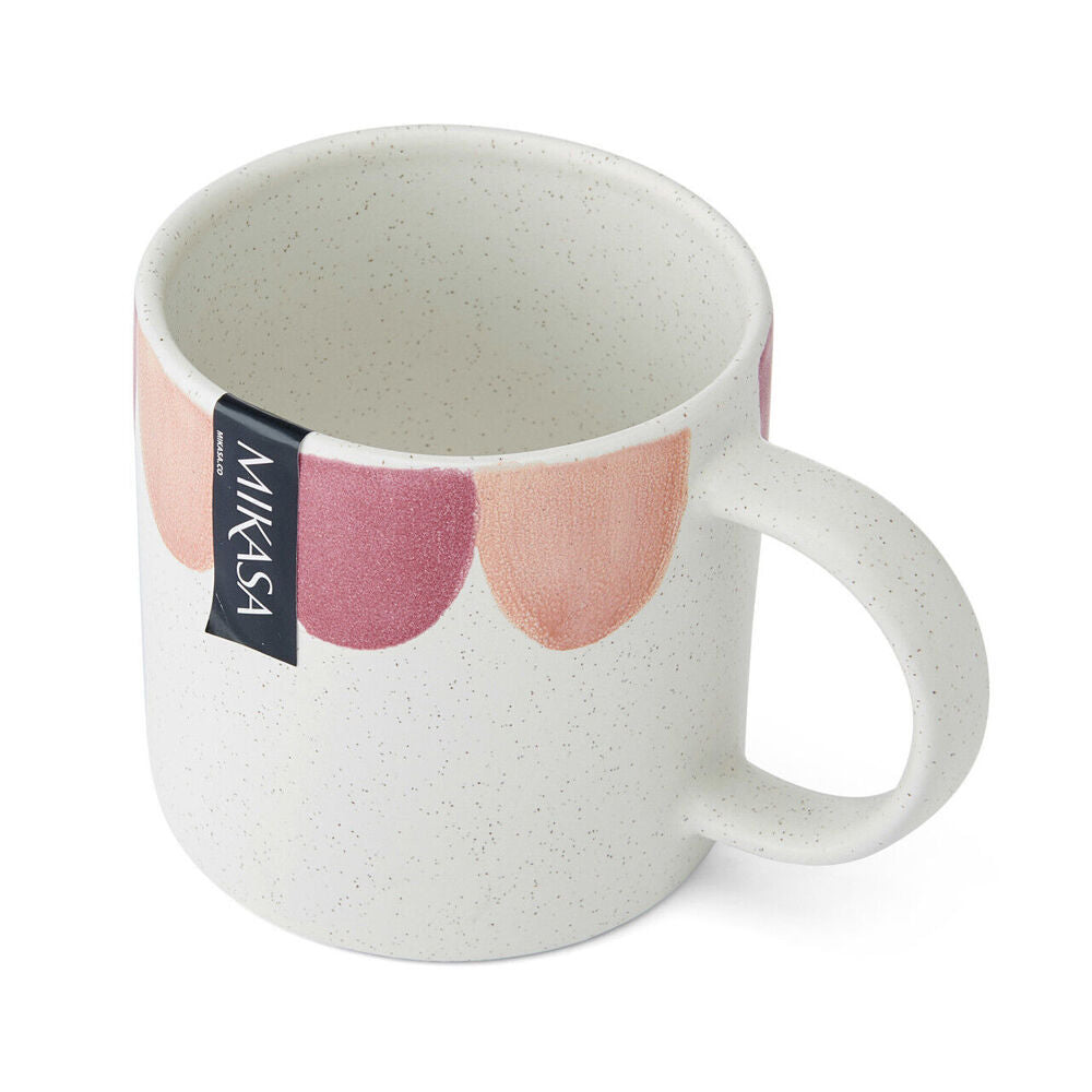 Mikasa Stoneware Coffee Mug Tea/Water Cup Drinkware 380ml Scallop Print (6 Pack) — image 2