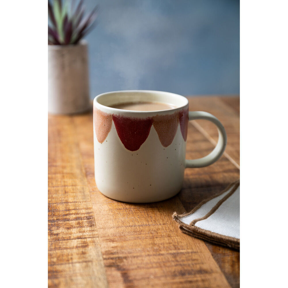 Mikasa Stoneware Coffee Mug Tea/Water Cup Drinkware 380ml Scallop Print (6 Pack) — image 6
