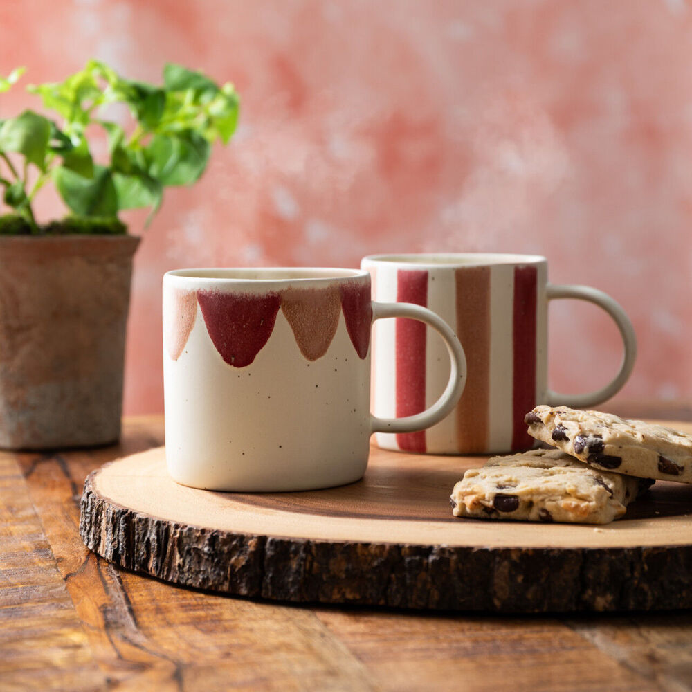 Mikasa Stoneware Coffee Mug Tea/Water Cup Drinkware 380ml Scallop Print — image 5