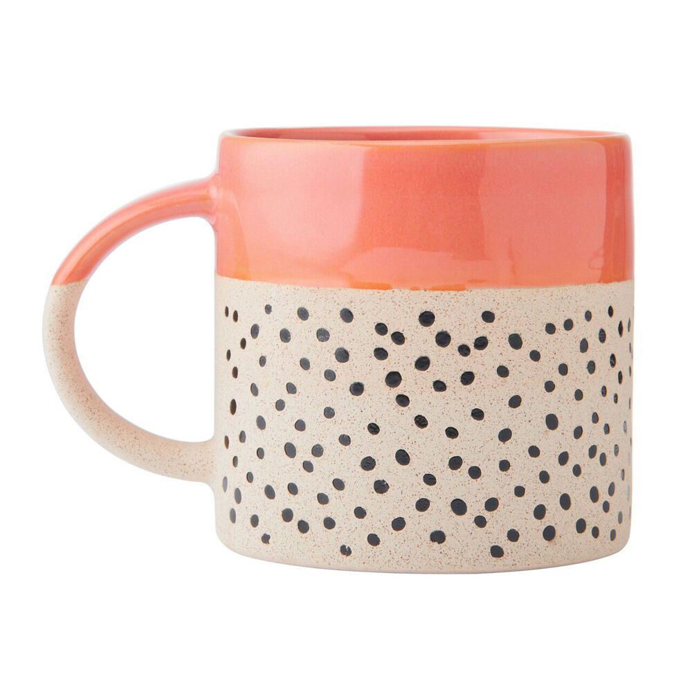 Mikasa 390ml Wax Resist Orange Glaze Coffee Mug Cup Stoneware Drinkware — image 3
