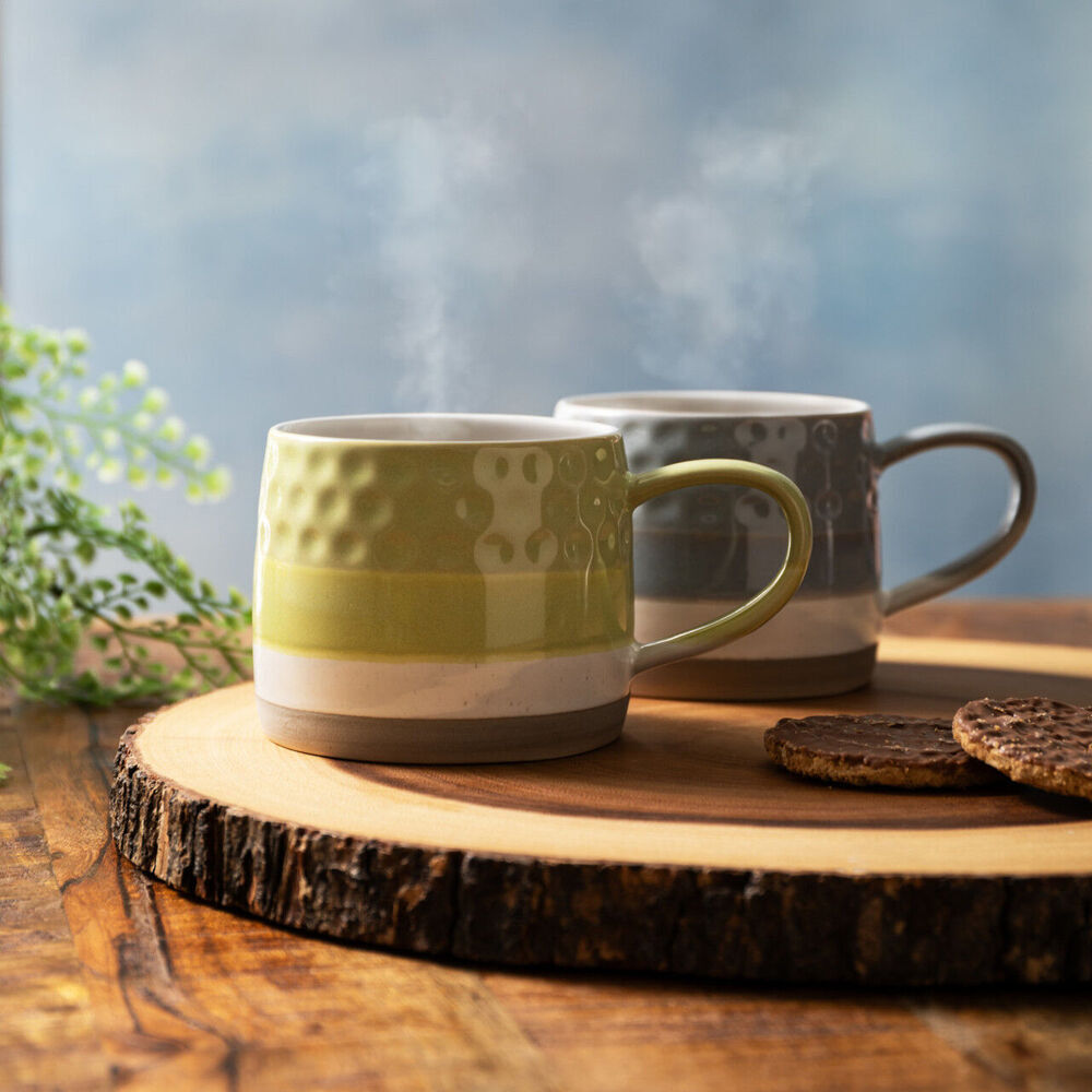 Mikasa 320ml Textured Ombre Coffee Mug Cup Stoneware Green (4 Pack) — image 7
