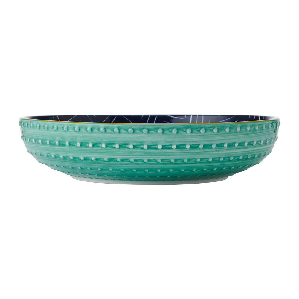 Mikasa Stoneware Indigo Chevron Ceramic Kitchen Serving Bowl Dishware 21cm — image 4