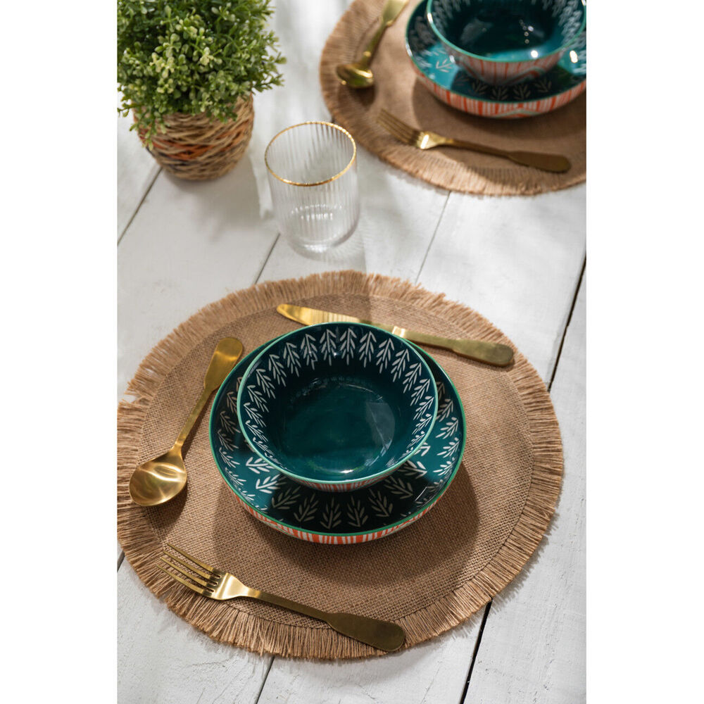 Mikasa Folk Pattern Ceramic Bowl Dish Salad Serving Round Dinnerware 21cm (4 Pack) — image 7