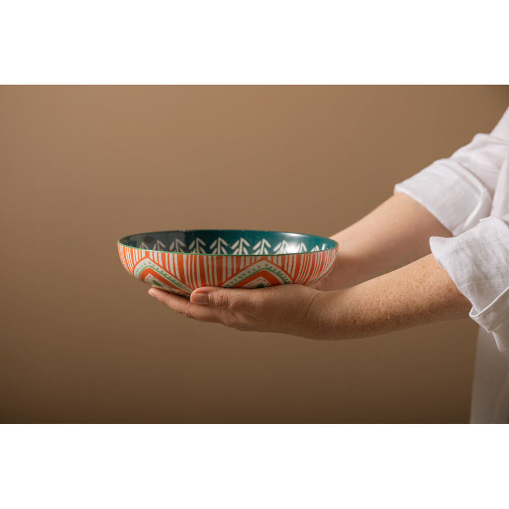 Mikasa Folk Pattern Ceramic Bowl Dish Salad Serving Round Dinnerware 21cm (4 Pack) — image 8