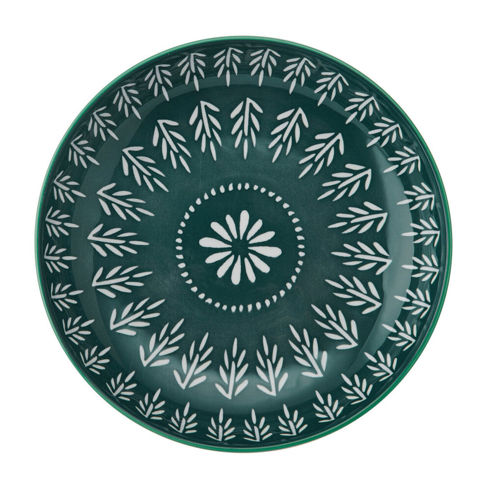 Mikasa Folk Pattern Ceramic Bowl Dish Salad Serving Round Dinnerware 21cm — image 2