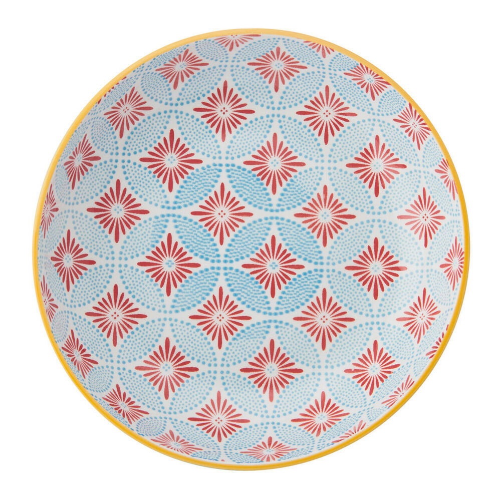 Mikasa Mosaic Ceramic Bowl Dish Salad Serving Round Dinnerware 21cm Blue (4 Pack) — image 2