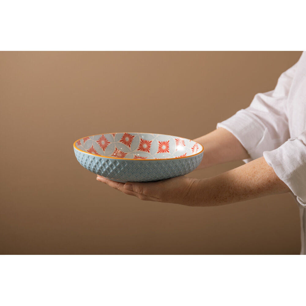 Mikasa Mosaic Ceramic Bowl Dish Salad Serving Round Dinnerware 21cm Blue (4 Pack) — image 5