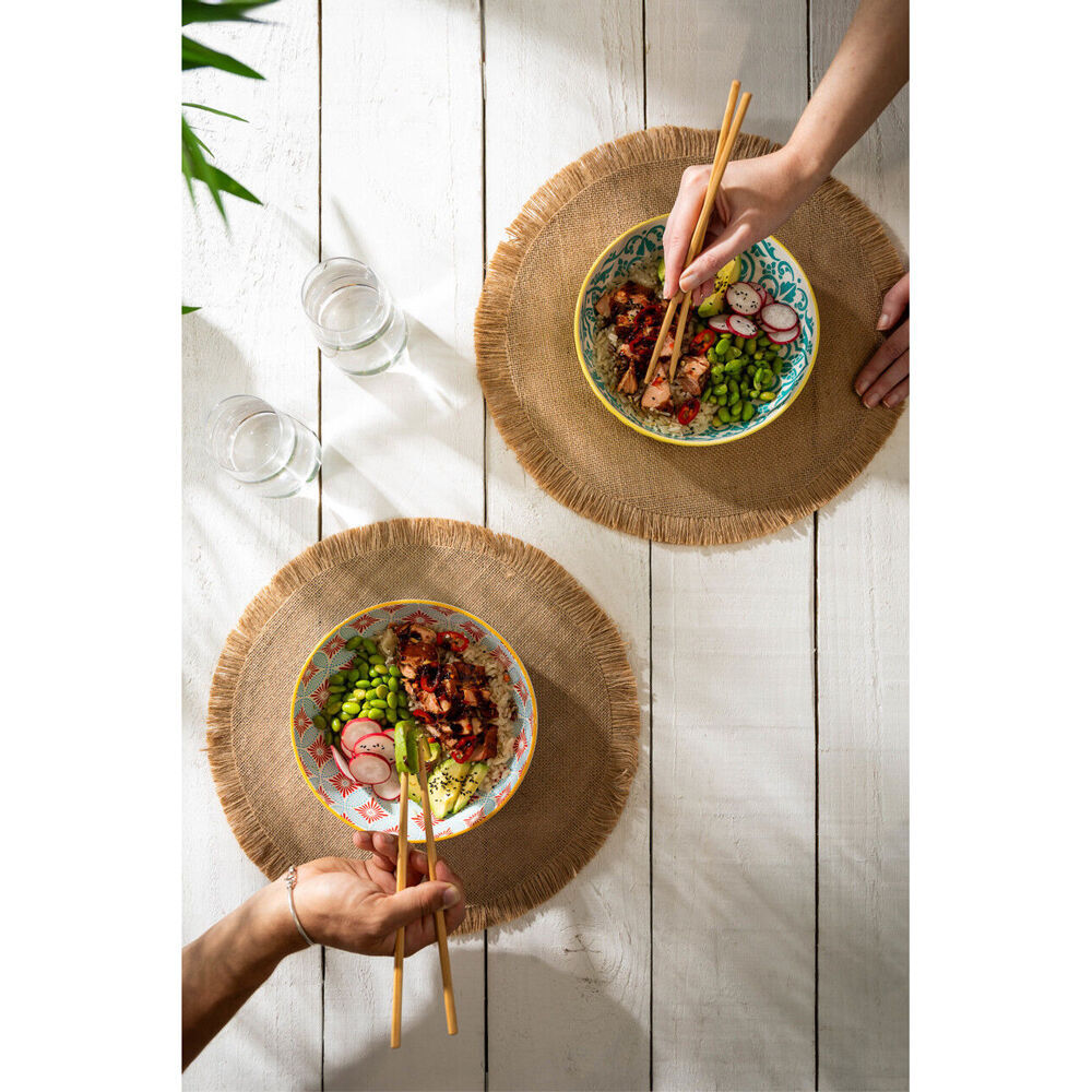 Mikasa Mosaic Ceramic Bowl Dish Salad Serving Round Dinnerware 21cm Blue (4 Pack) — image 9