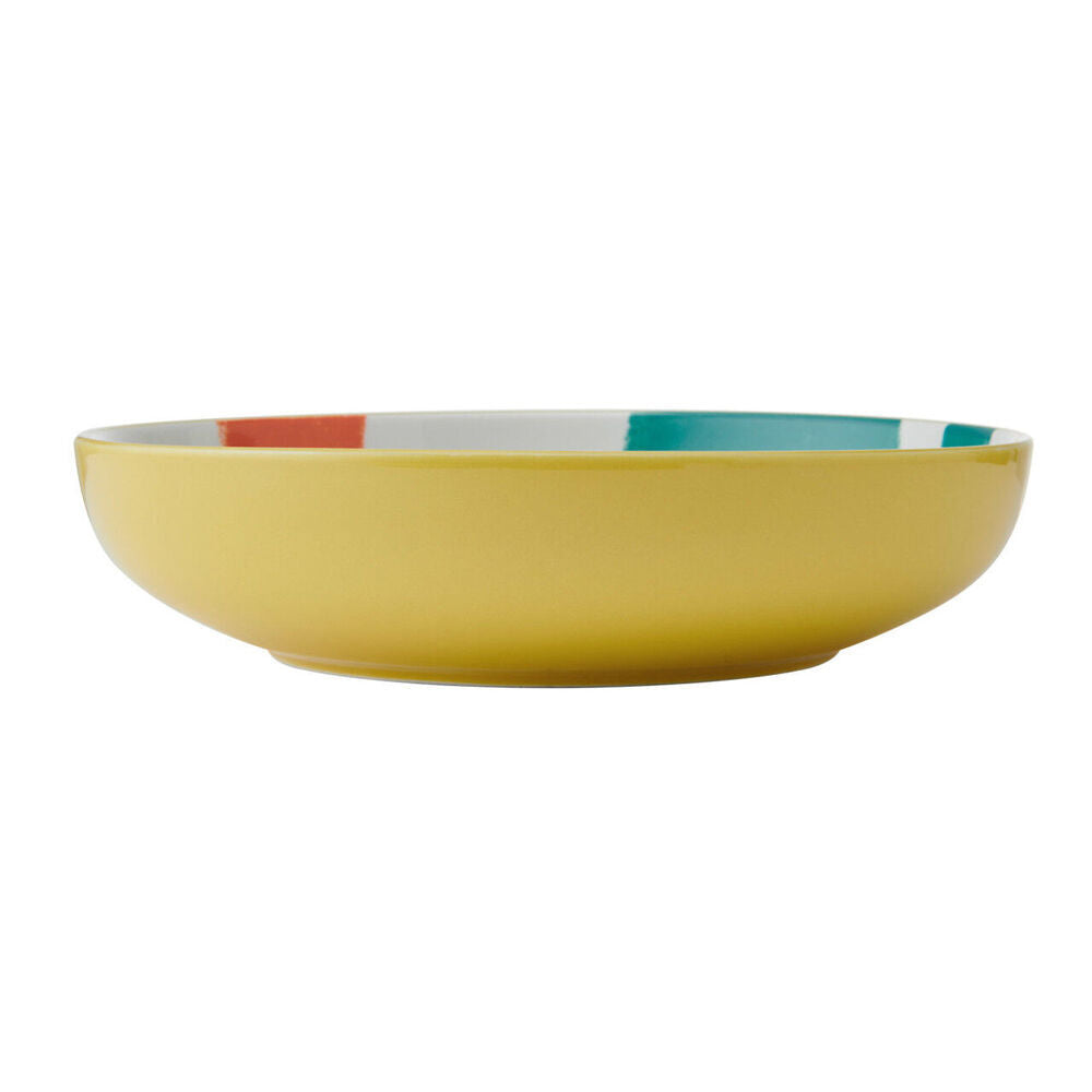 Mikasa Abstract Pattern Ceramic Bowl Salad Round Dinnerware 21cm Yellow (8 Pack) — image 4
