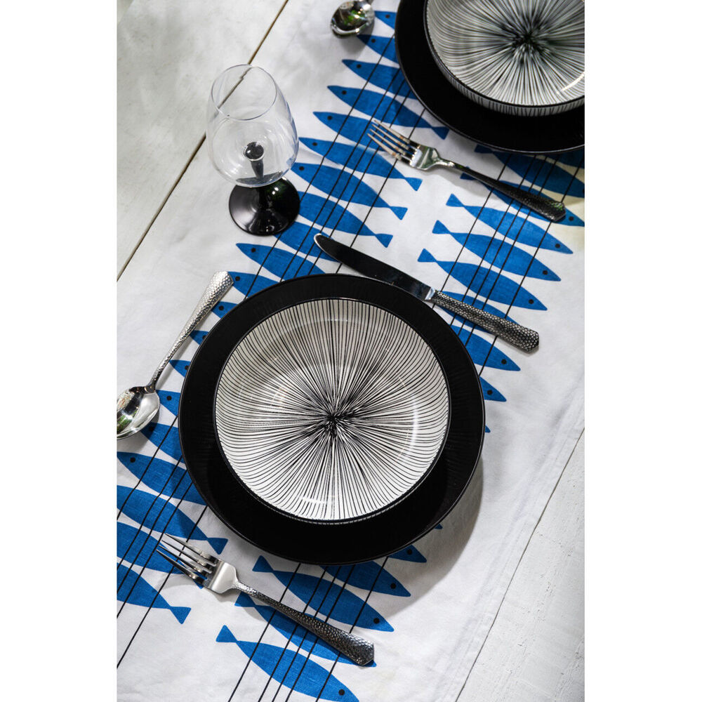 Mikasa Stripe Ceramic Bowl Dish Salad Serving Round Dinnerware 21cm Black (4 Pack) — image 9