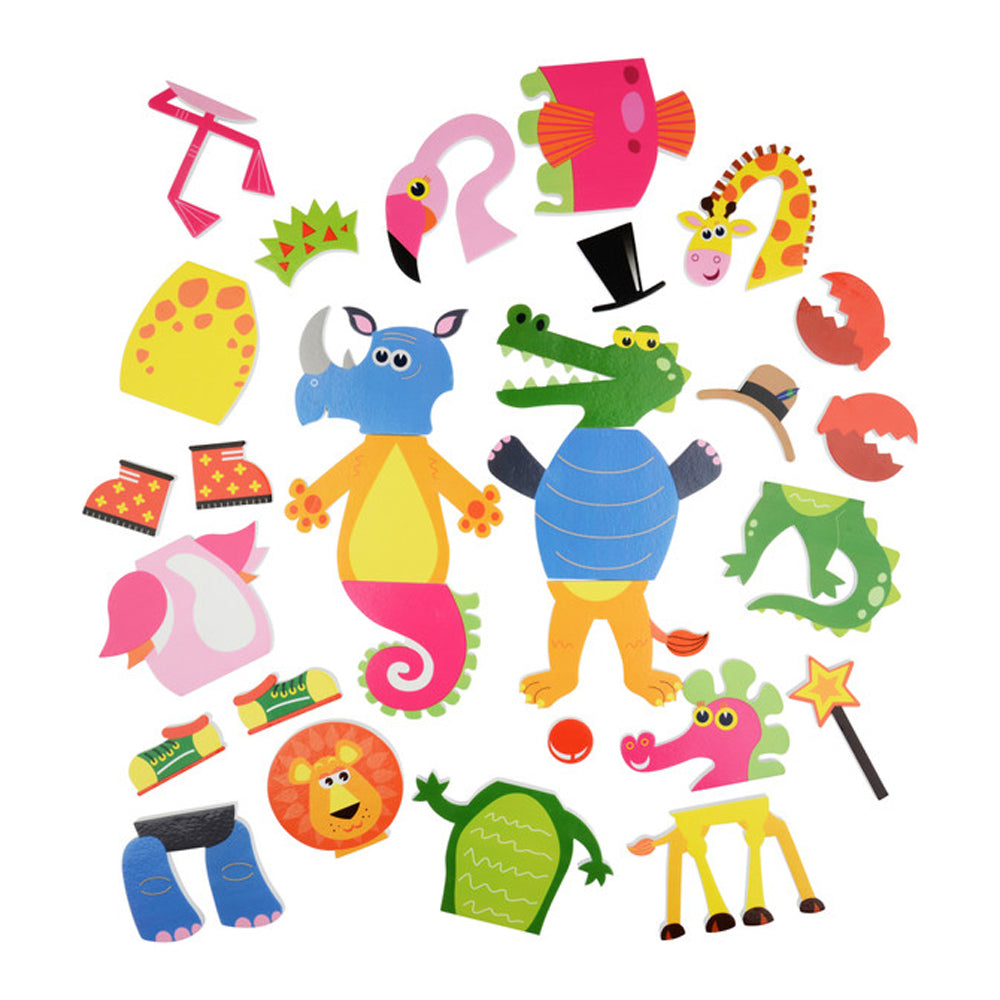 Bath Time Creative Stickers Weird & Wonderful Animals w/ Storage Bag 3y+ (32 Pieces) — image 3