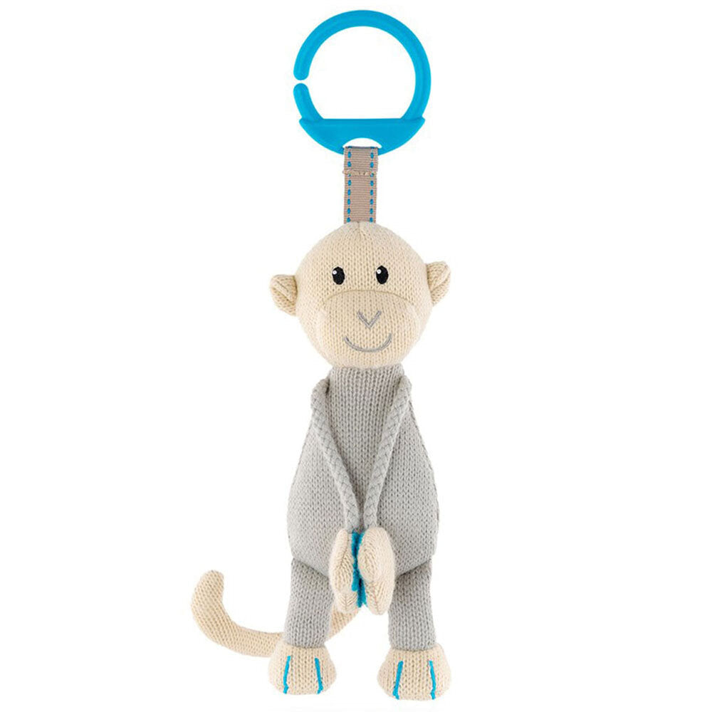 Matchstick Monkey Teething Gift Set Plush/Teether/Muslin Blanket Baby 3m+ Blue — image 2