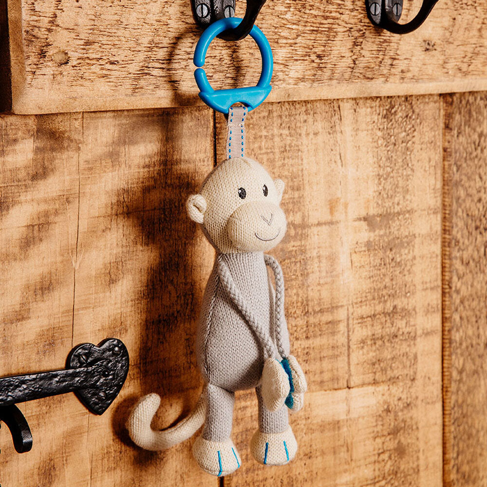 Matchstick Monkey Teething Gift Set Plush/Teether/Muslin Blanket Baby 3m+ Blue — image 5