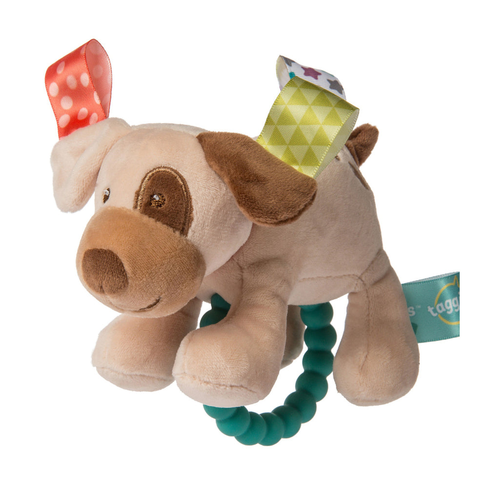 Mary Meyer Taggies Buddy Dog Teether Rattle Toy 15x10cm Brown Baby/Infant 0+