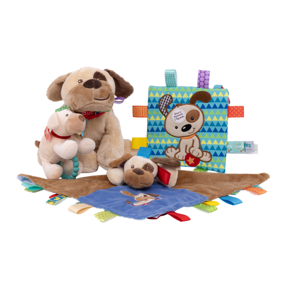 Mary Meyer Taggies Buddy Dog Teether Rattle Toy 15x10cm Brown Baby/Infant 0+ — image 4