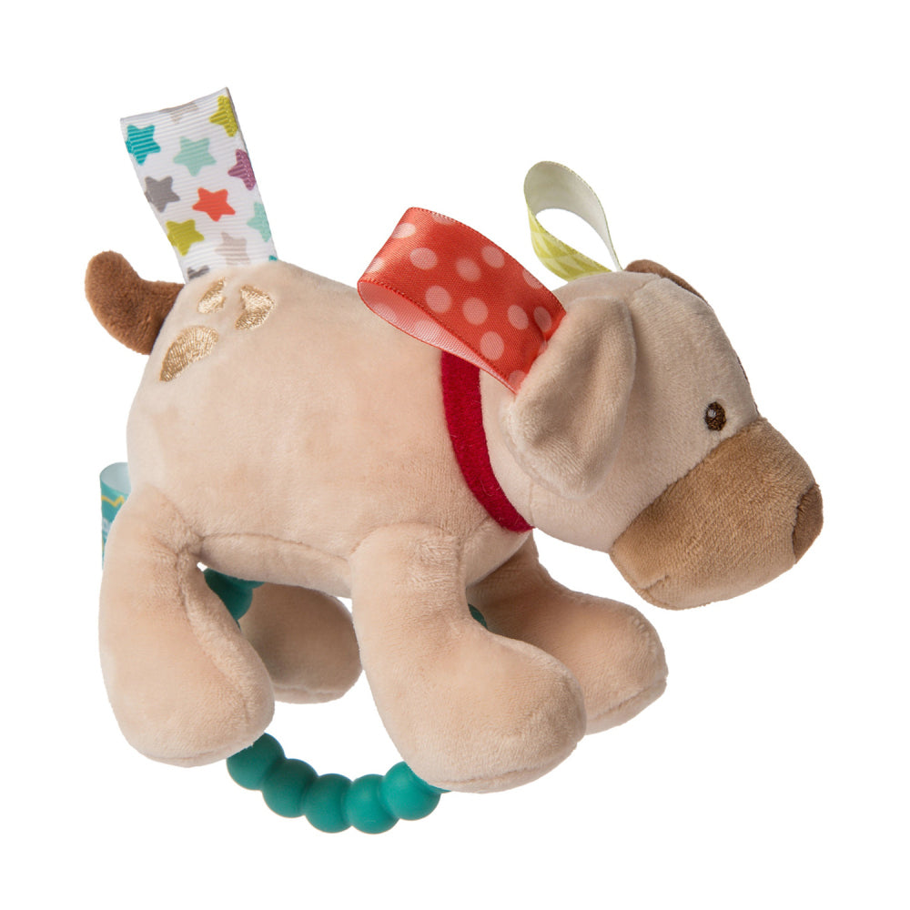 Mary Meyer Taggies Buddy Dog Teether Rattle Toy 15x10cm Brown Baby/Infant 0+ — image 2