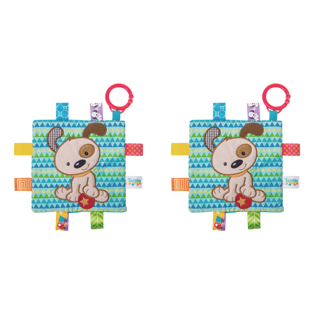 Mary Meyer Taggies Buddy Dog Crinkle Me 16.5cm Activity Toy Baby/Infant 0+ (2 Pack)