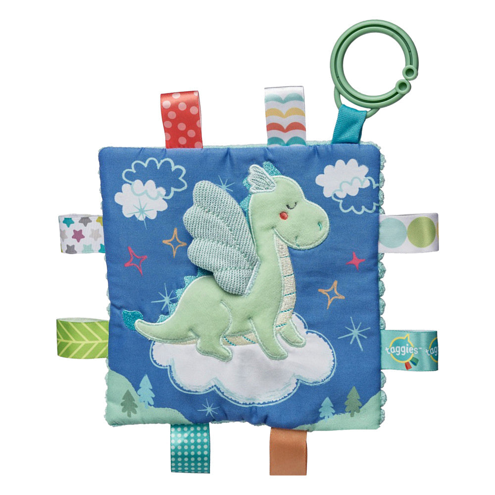 Mary Meyer Taggies Drax Dragon Crinkle Me Activity Toy 16.5cm Baby/Kids 0+ Blue
