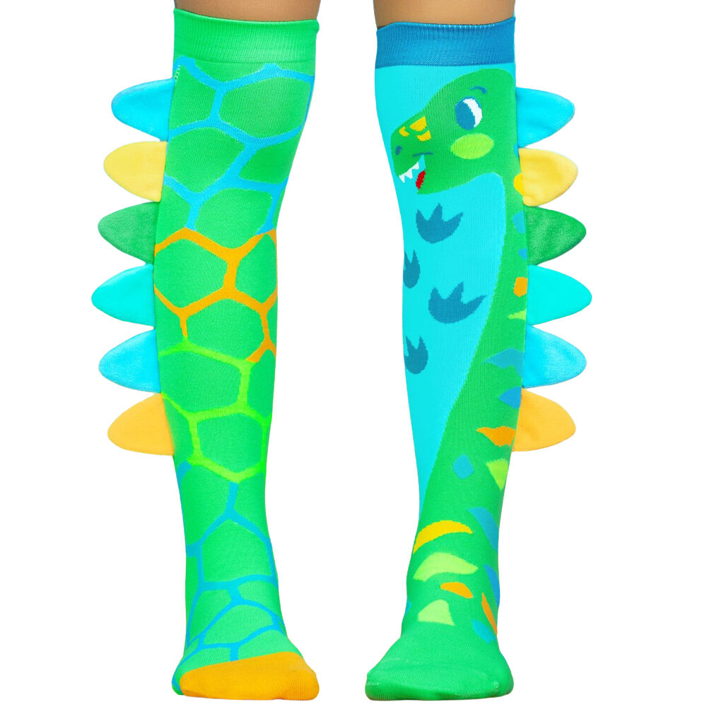Madmia Green Roar Dinosaur Knee-High Socks Unisex