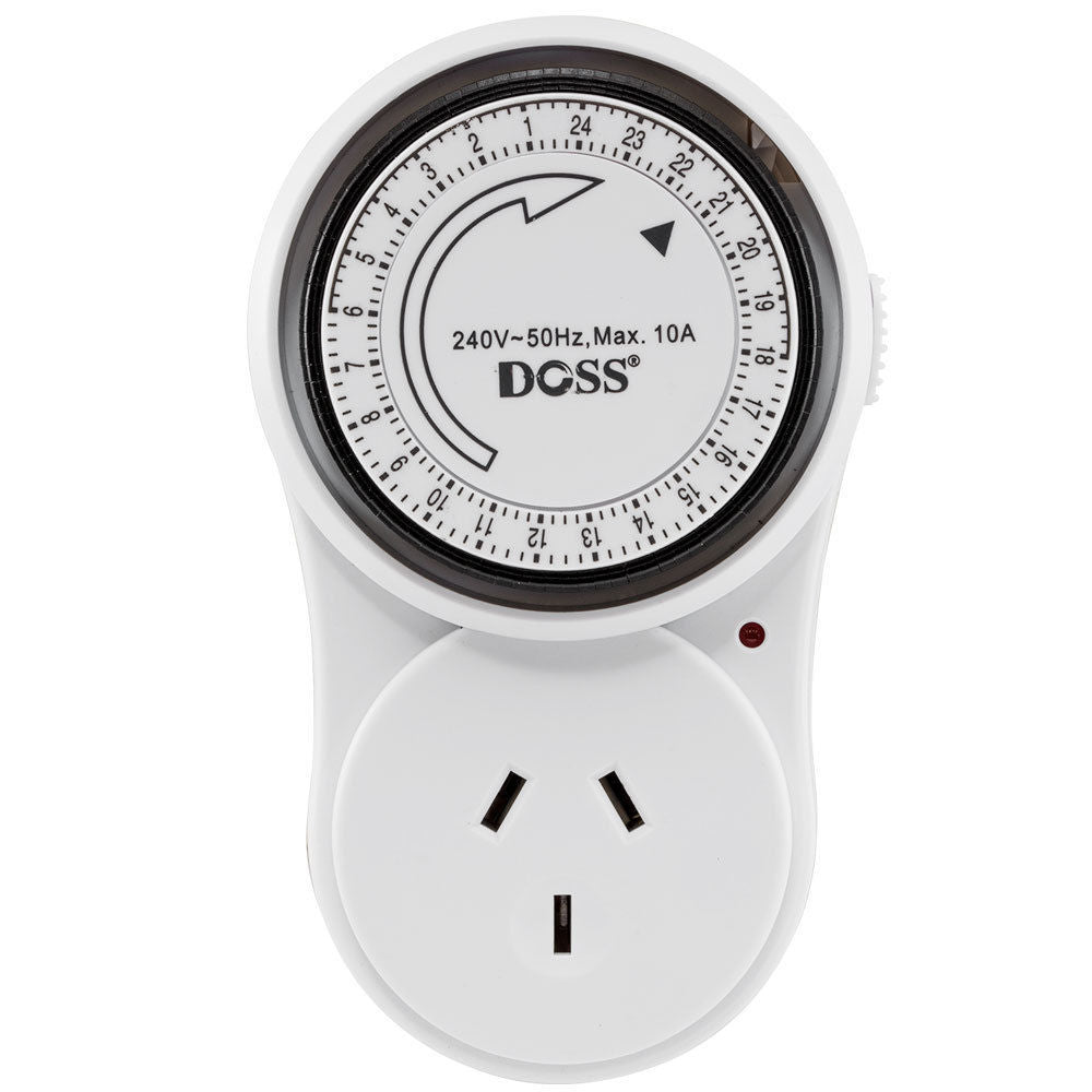 Doss 24HR Analogue Mechanical Time Indoor Wall Plug Switch Timer 240V 2400W Max — image 2