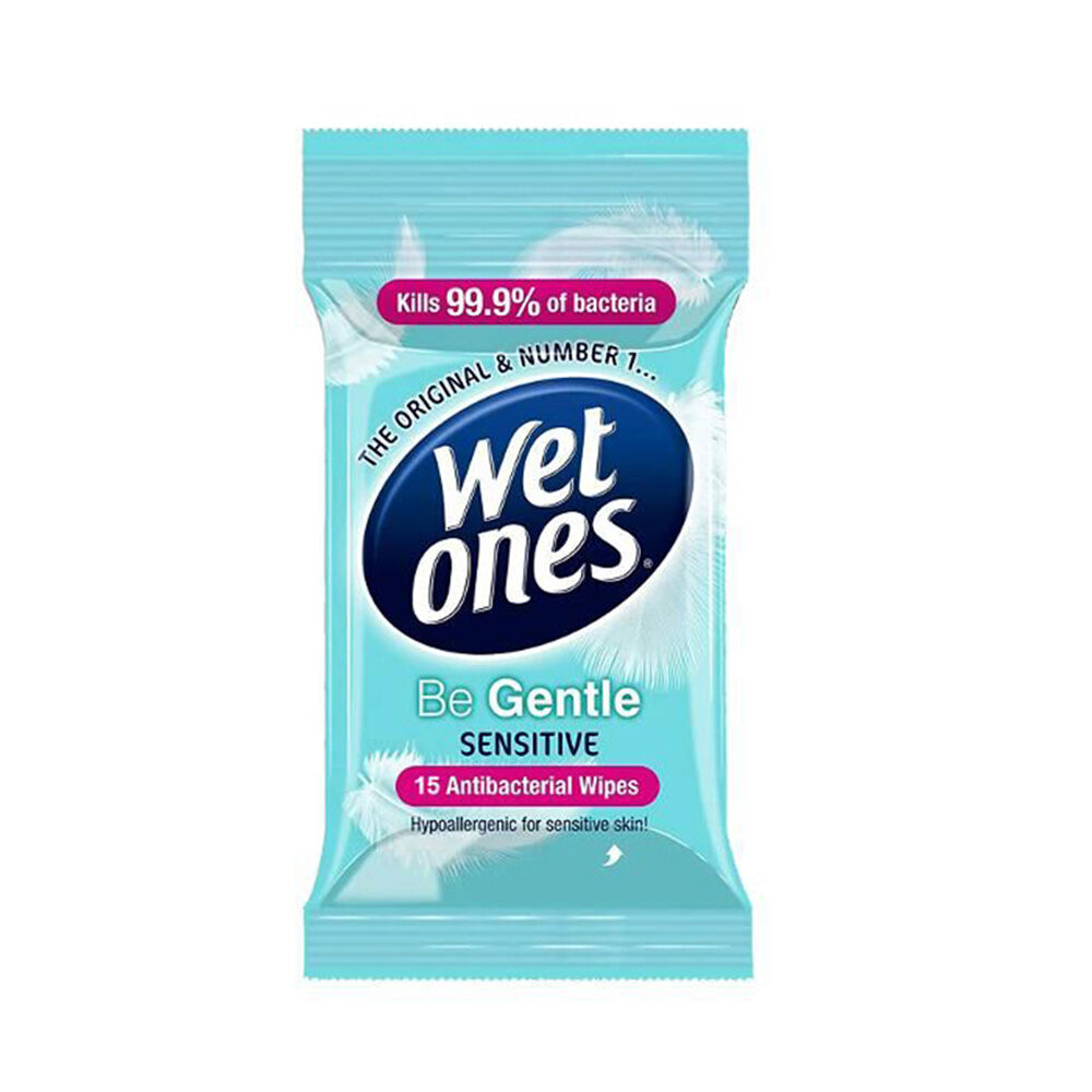 Wetones Be Gentle Sensitive Surface Cleaning Wipes Travelpack Antibacterial (15 Pieces)