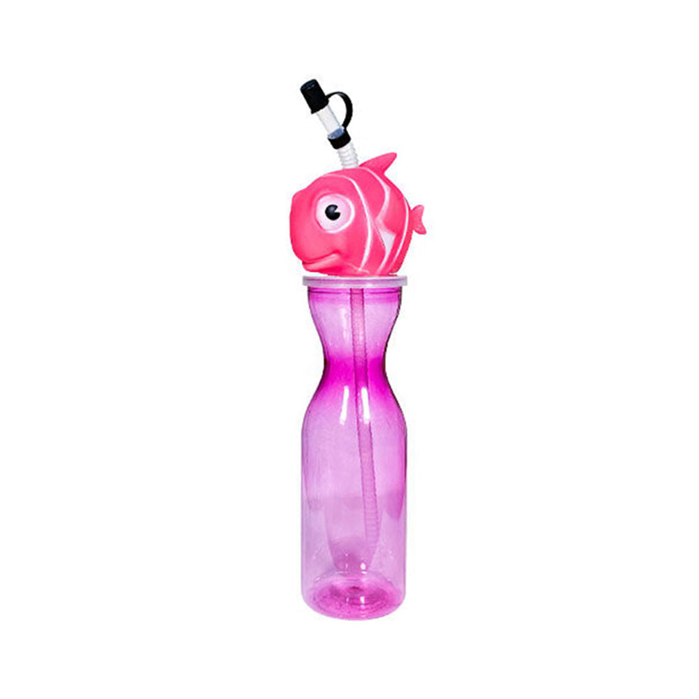 Splash 450ml w/ Straw Water Bottle Animal Children Drink Container Assorted