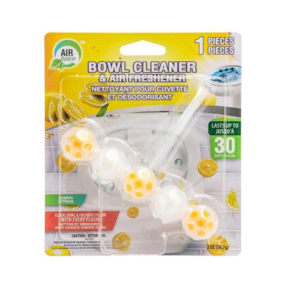 Air Fusion Toilet Bowl Cleaner & Air Freshener Odour Eliminator Lemon Scent (12 Pack) — image 2