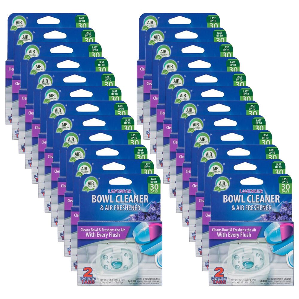 Air Fusion 2pc Air Fusion Toilet Bowl Cleaner & Air Freshener Odour Eliminator Lavender (24 Pack)