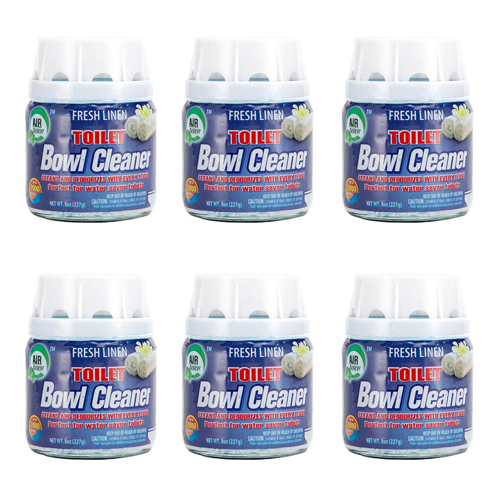 Air Fusion Toilet Bowl Cleaner Bathroom Odour Eliminator 227g Fresh Linen (6 Pack)