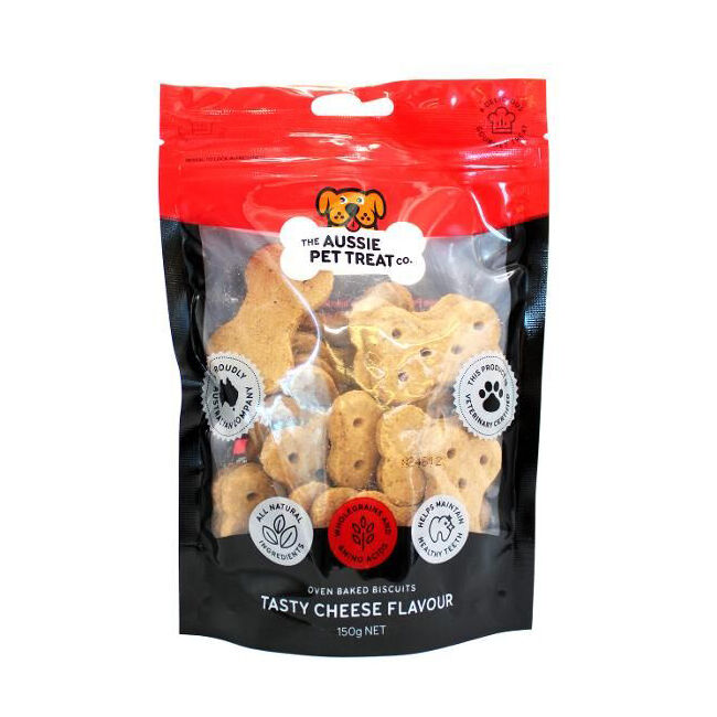 The Aussie Pet Treat CO Dog Biscuit Tasty Cheese 150g Healthy Oven Baked