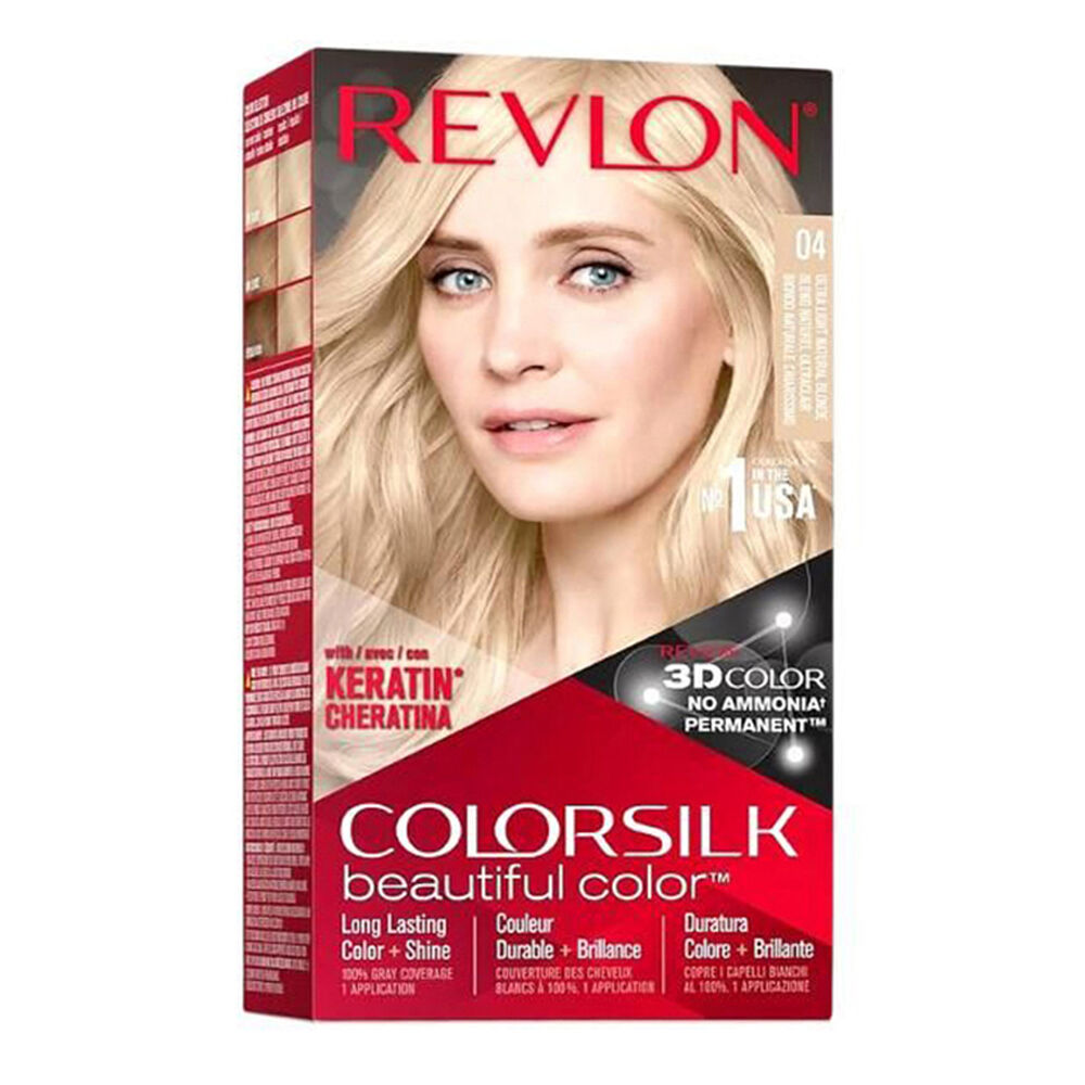 Revlon 04 Ultra Light Natural Blonde ColorSilk Permanent Hair Colour Dye