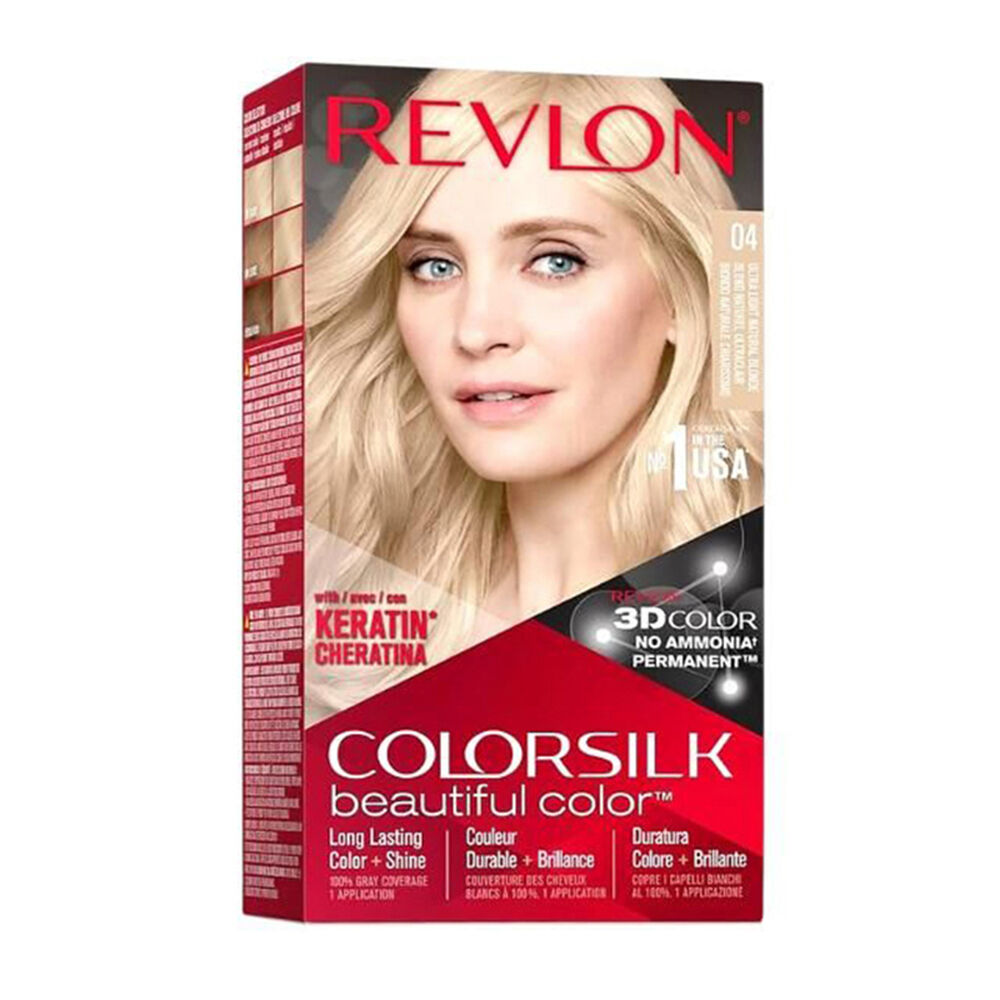 Revlon ColorSilk Permanent Hair Colour Dye 04 Ultra Light Natural Blonde (3 Pack) — image 2