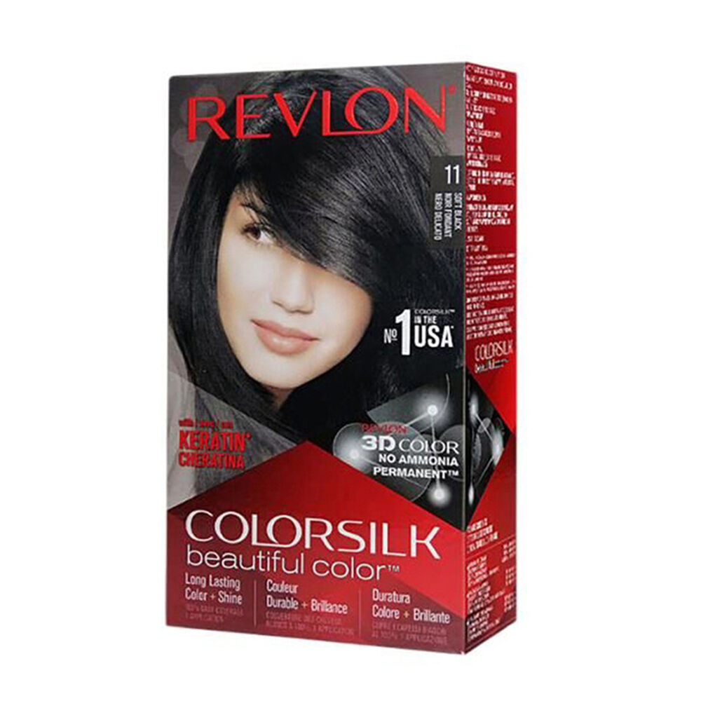 Revlon 11 Soft Black Ammonia-Free ColorSilk Permanent Hair Colour Dye