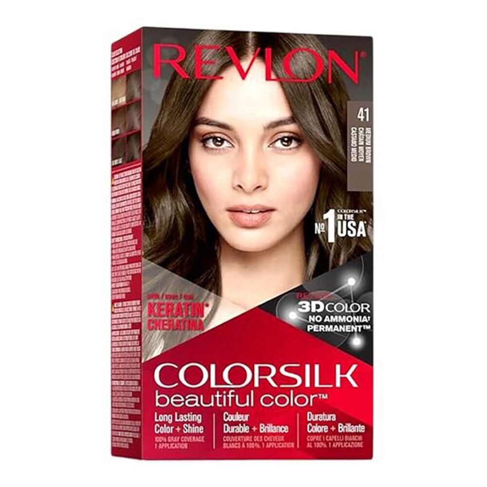 Revlon 41 Medium Brown Ammonia-Free ColorSilk Permanent Hair Colour Dye