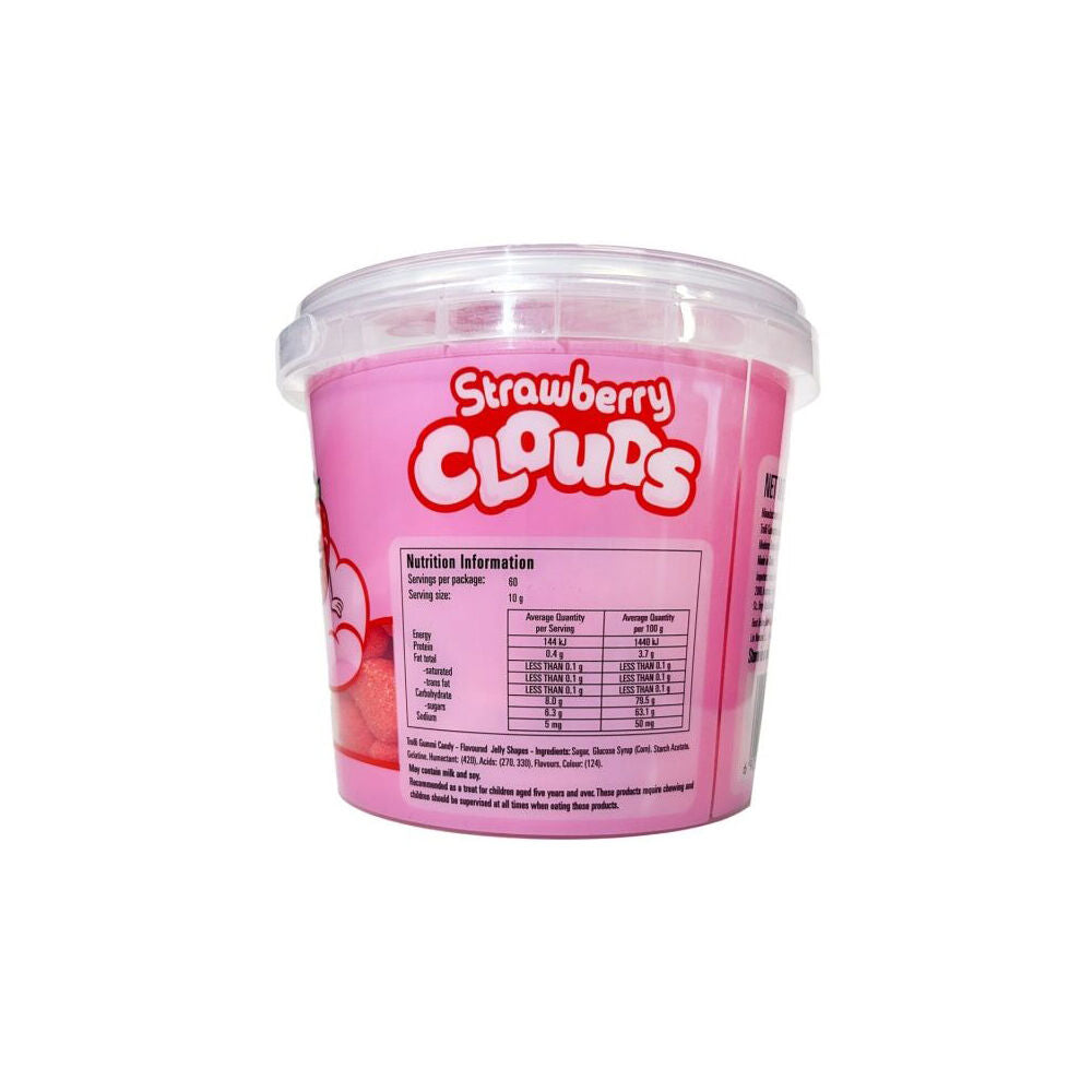 Trolli Strawberry Clouds Party-Size Bucket Chewy Candy Lollies 600g Red (3 Pack) — image 3