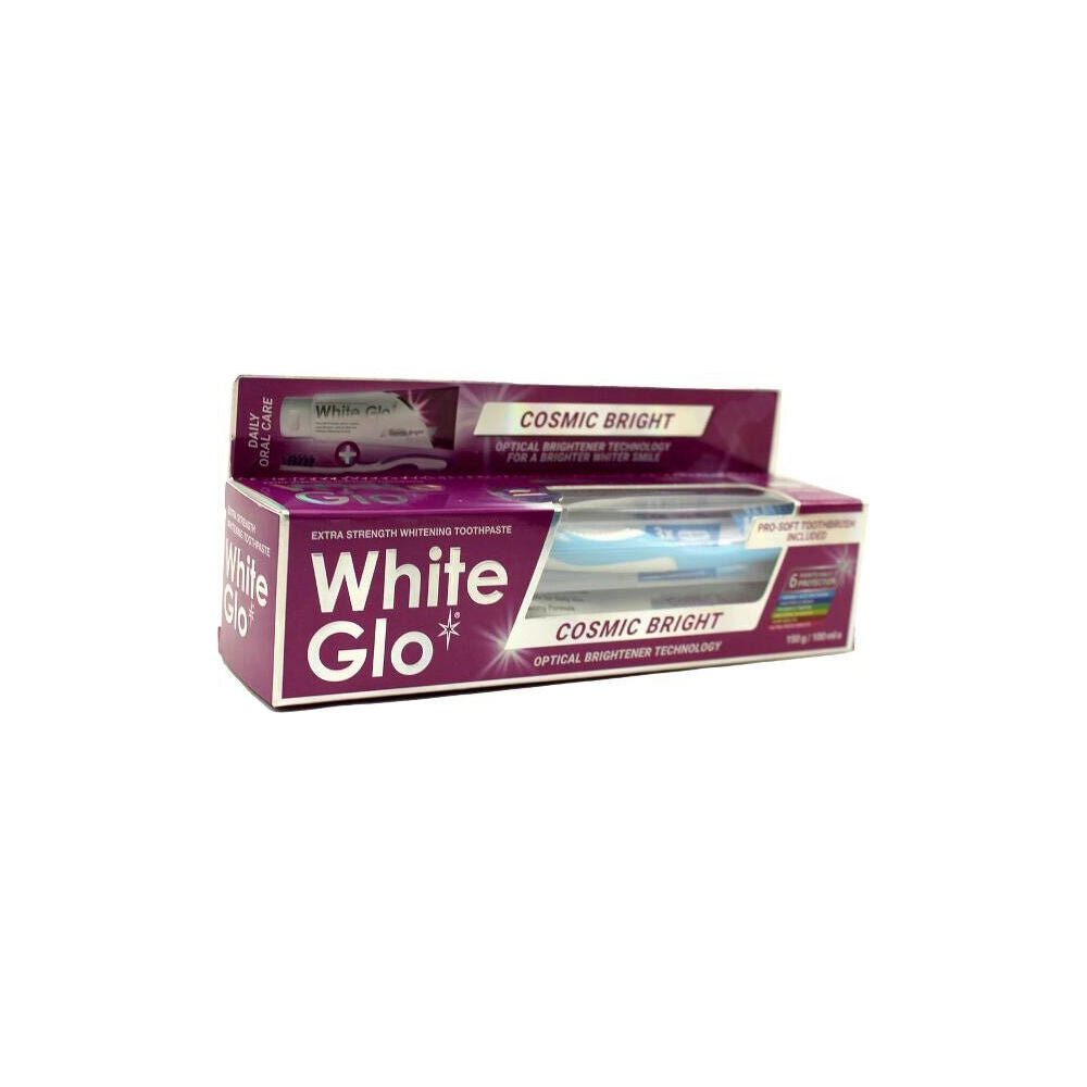 White Glo Whitening Toothpaste & Toothbrush Dental Care Set Cosmic Bright (2 Pieces) — image 2