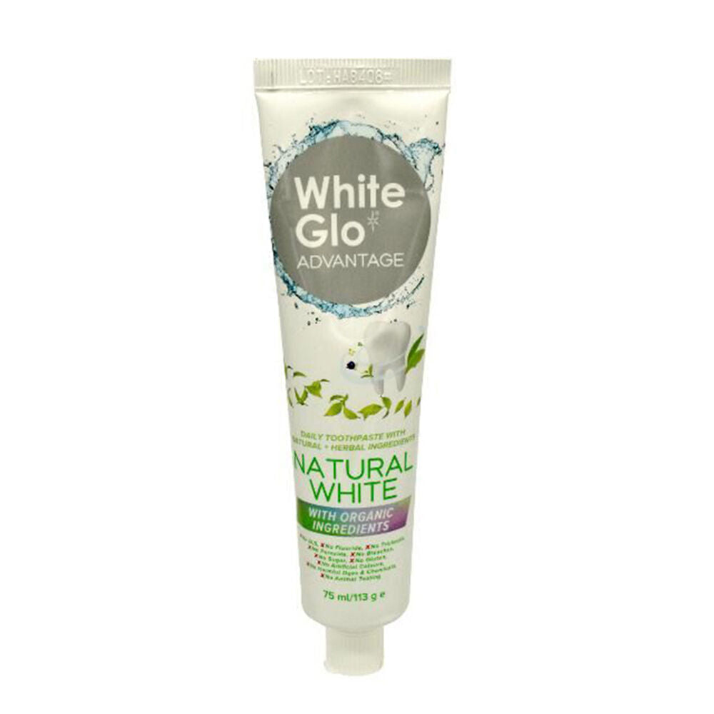 White Glo Advantage Natural Organic Whitening Dental Care Toothpaste 113g (12 Pack) — image 2