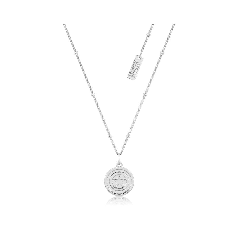 Couture Kingdom 925 Sterling Marvel Captain America Necklace — Silver Silver