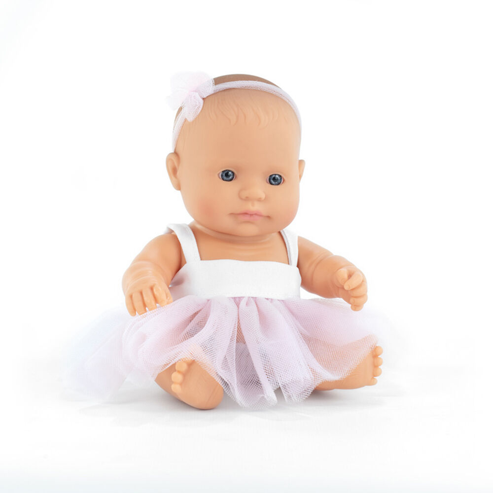 Miniland MF&M Baby/Toddler Doll Caucasian Girl 21cm Imaginative Play Toy 10m+