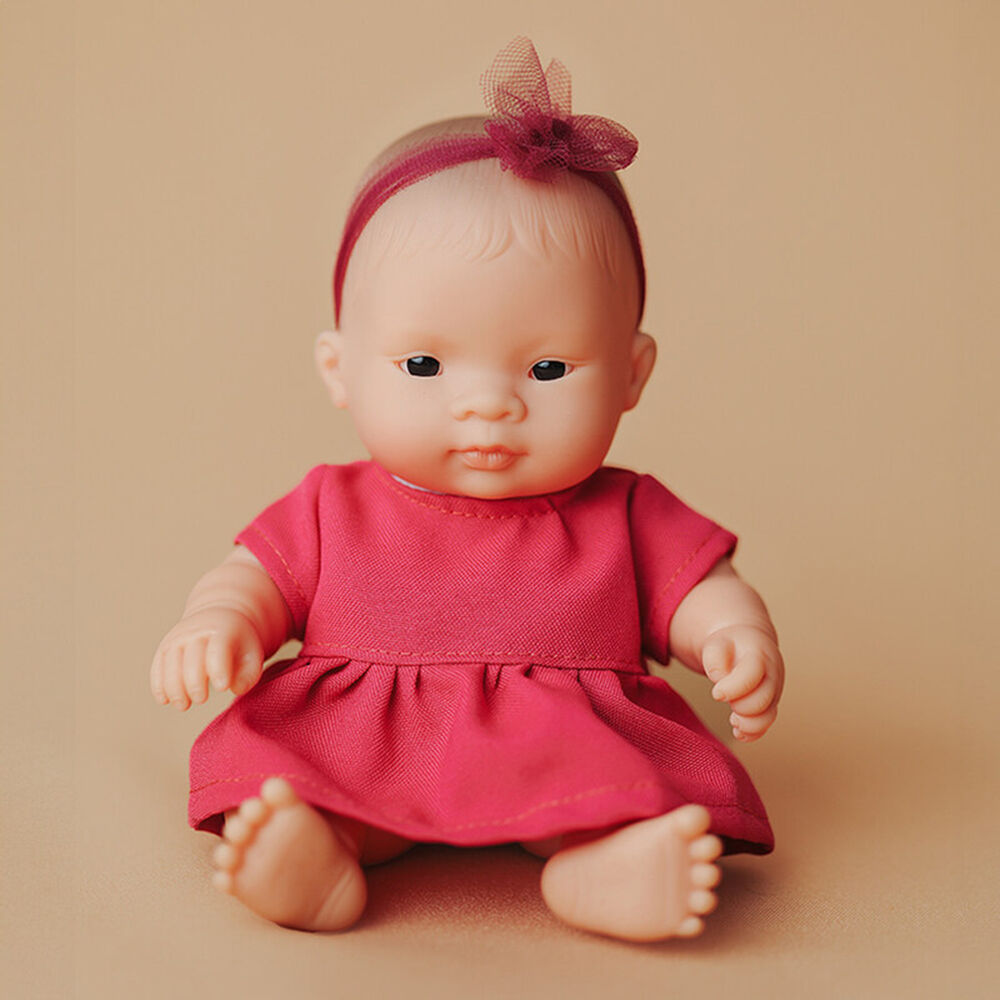 Miniland MF&M Baby/Toddler Doll Asian Girl 21cm Imaginative Play Toy 10m+ — image 2