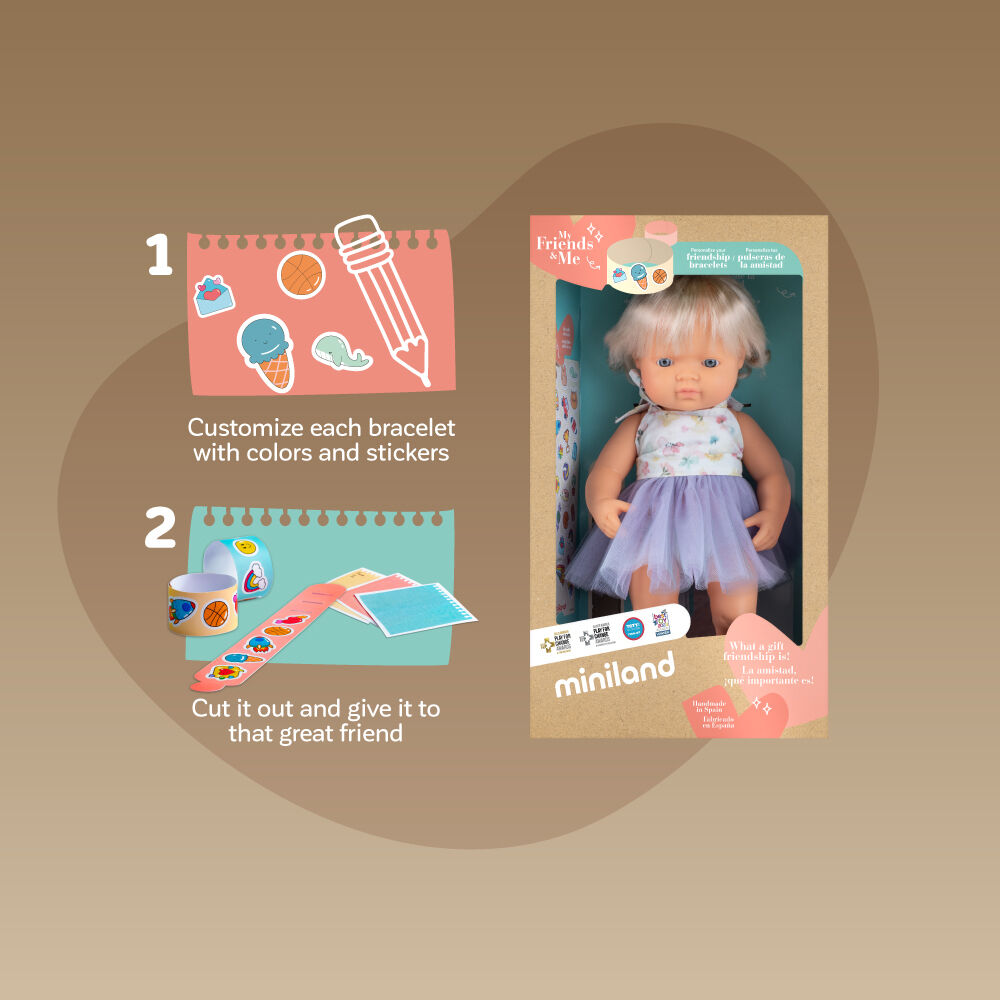 Miniland MF&M Baby/Toddler Doll w/ Hearing Aid 38cm Imaginative Play Toy 10m+ — image 6