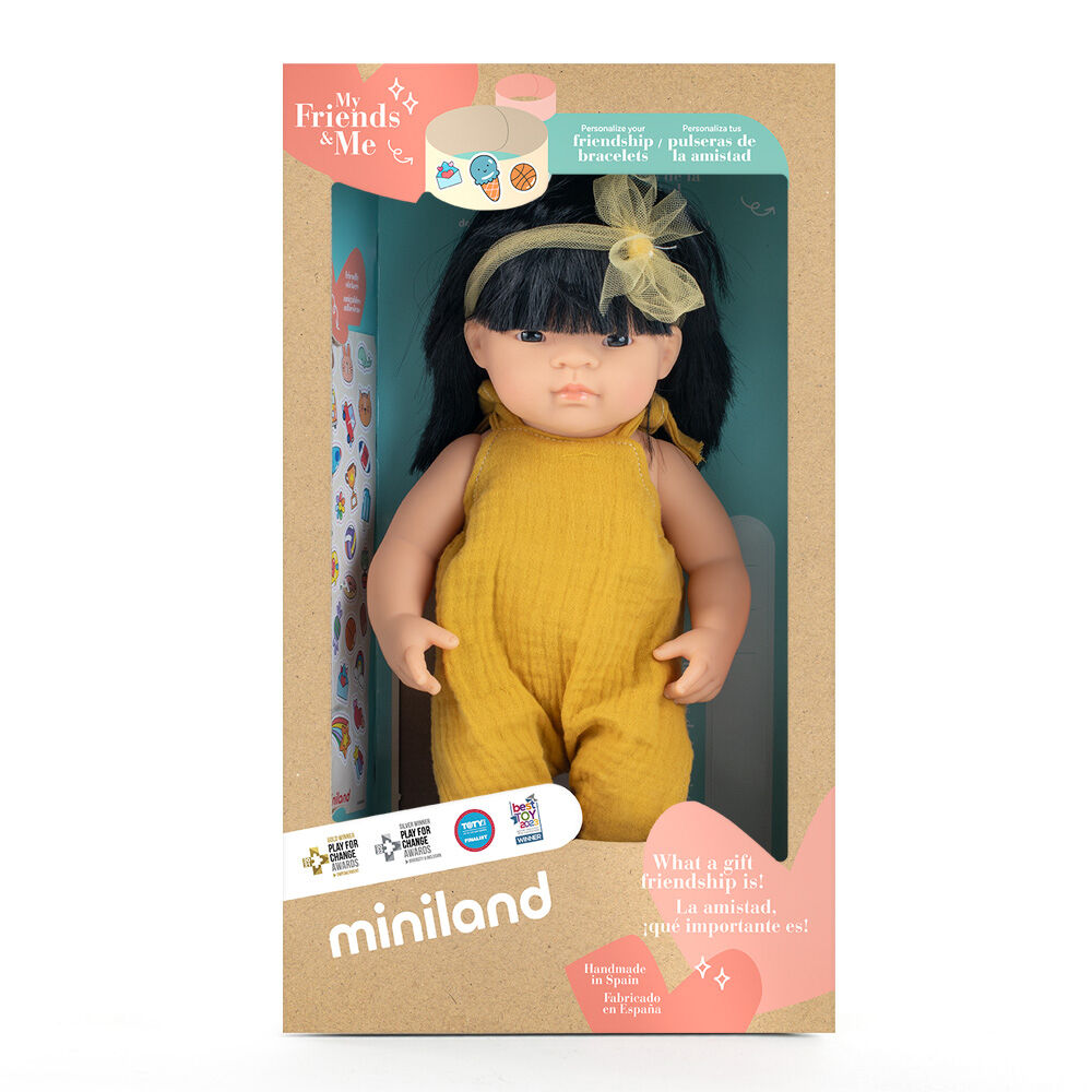 Miniland MF&M Baby Doll Asian Girl 38cm Kids/Children Cuddle Play Toy 10m+ — image 2