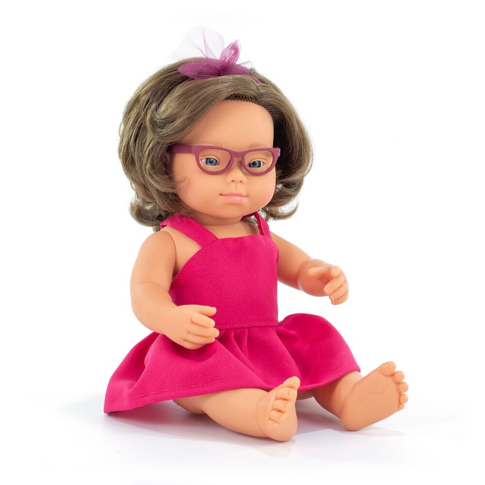 Miniland MF&M Baby Doll Girl w/ Down Syndrome 38cm Kids Cuddle Toy 10m+