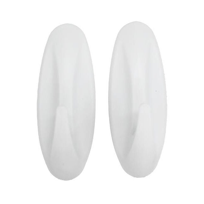 3M Command No Nail Medium Designer Hanging Wall Hook Holds 1.3kg White (2 Pieces) — image 3