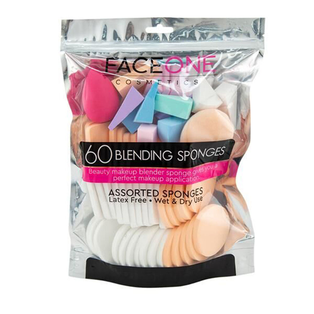 Faceone 60pc Faceone Beauty Blender Makeup Sponge Puff Foundation Applicator (4 Pack) — image 2