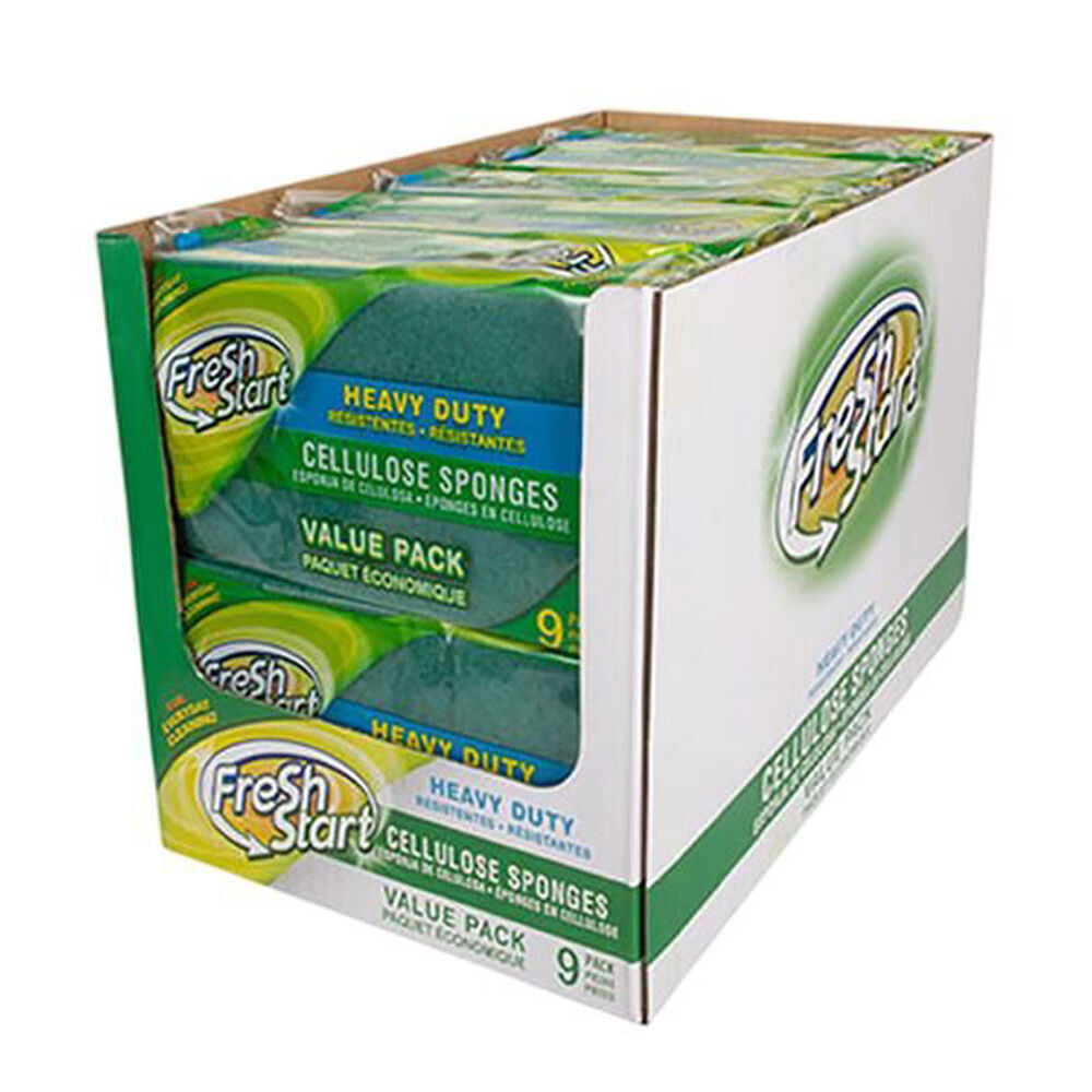 Fresh Start 9pc Fresh Start Heavy Duty Cellulose Dishwashing Sponge Scourer Value Pack (10 Pack) — image 4