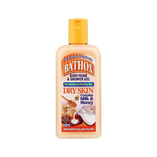 Bathox Bath Foam Shower Gel Milk & Honey 500ml Moisturising Care Dry Skin (8 Pack) — image 2