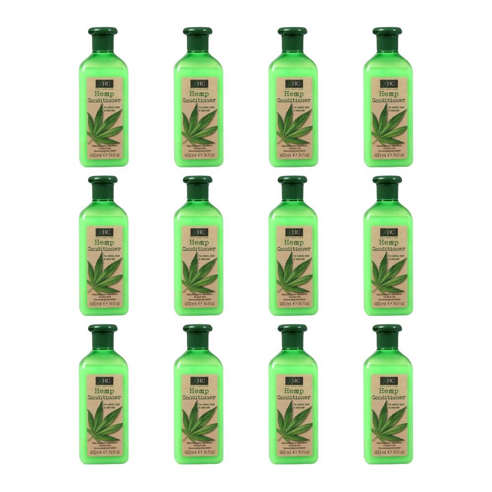 XHC Hemp Oil Moisturising Conditioner For Shiny Hair 400ml Paraben Free (12 Pack)