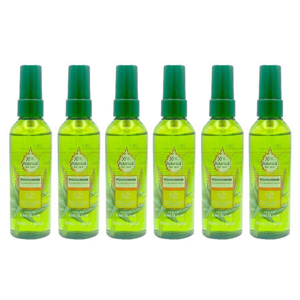 XHC Botanical Aloe Vera Moisturising Serum Spray 100ml Vegan Hair Care (6 Pack)
